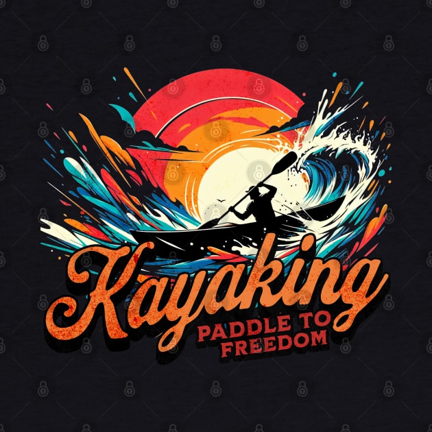 Kayaking Paddle to Freedom Design by Miami Neon Designs